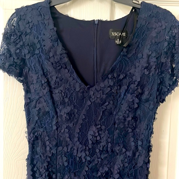 Long navy blue dress - Picture 1 of 8